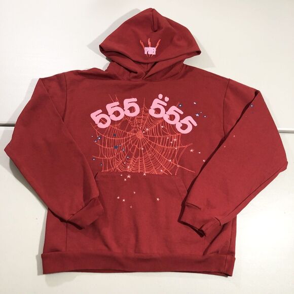 sp5der Other - Sp5der Worldwide Hoodie Angel 555 Red Size Large